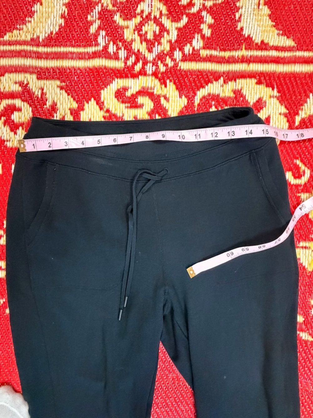 Athleta Black Straight-Leg Drawstring Pants Sz S T - Picture 5 of 6